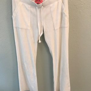 Juicy Couture White Terry Cloth Pants